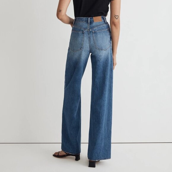 Madewell Super Wide Leg Jeans High Rise 90s Style Fannin Wash - Picture 2 of 15